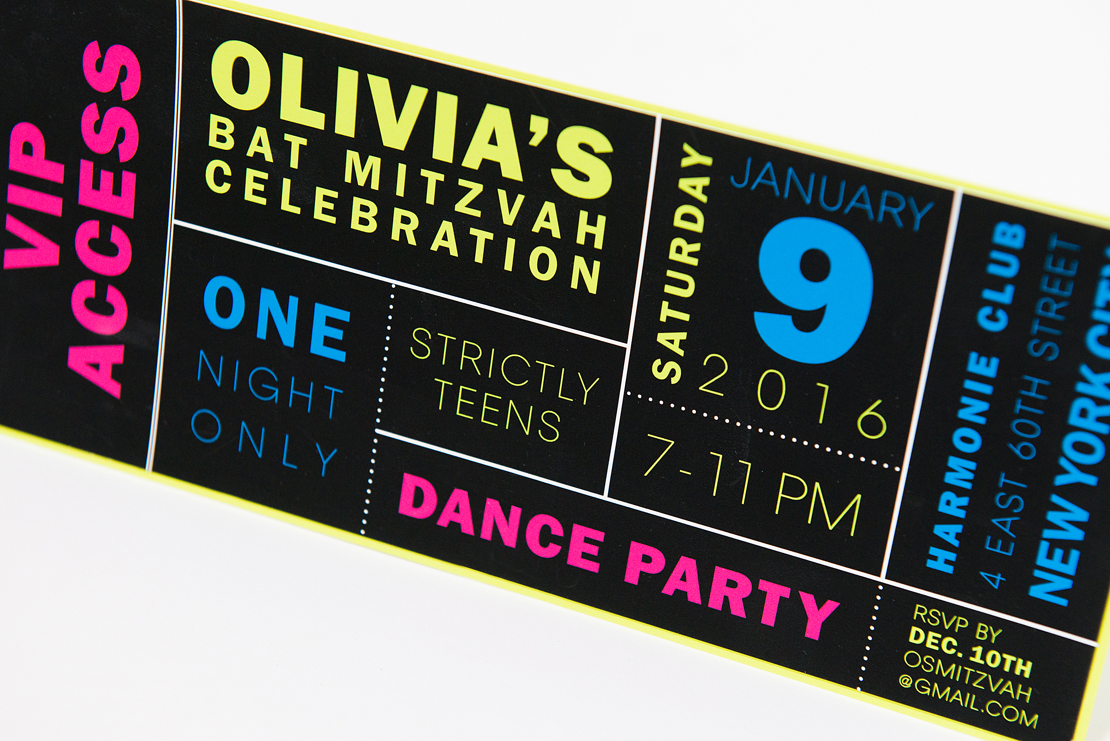 Cool ticket style invite